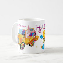 Lapin de Pâques Camion Personnalisé avec Œufs