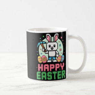Mug Lapin de Pâques heureux joueur de pixel gaming 