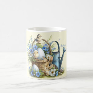 Mug Lapin de Pâques personnalisé à l'aquarelle