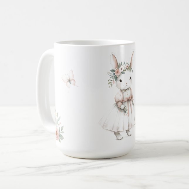 Mug Lapin en robe (Devant gauche)