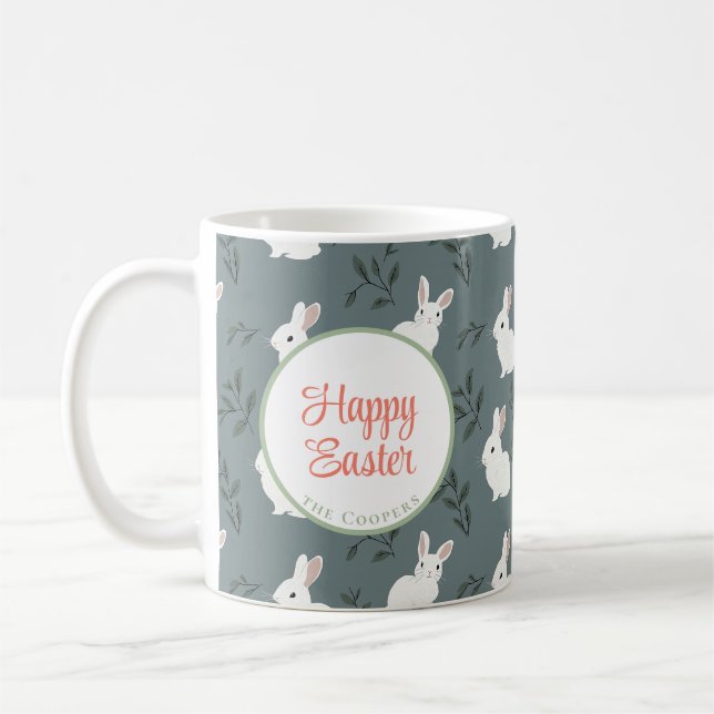 Mug Lapin et Oeufs Floral (Gauche)