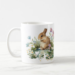Mug Lapin lapin en pot de fleurs
