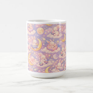 Mug Lapin Mignon Pastel – Lune et Nuages Kawaii
