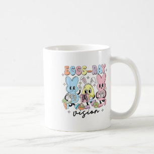 Mug Lapin mignon rétro Œufs Ray Vision Infirmière Jour