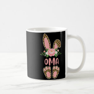 Mug Lapin oma léopard floral joyeuses pâques printemps