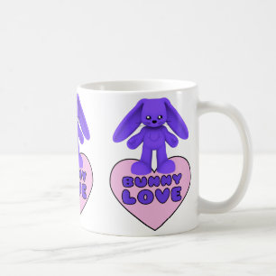 Mug Lapin pourpre d'amour de lapin mignon