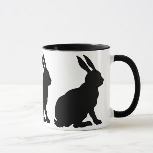 Mug Lapins en silhouette noire