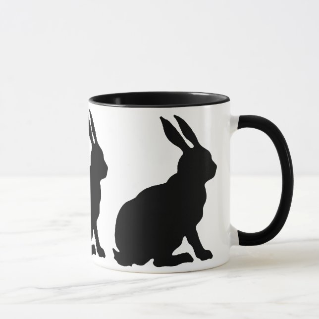 Mug Lapins en silhouette noire (Droite)