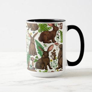 Mug Lapins et flore boisée 4