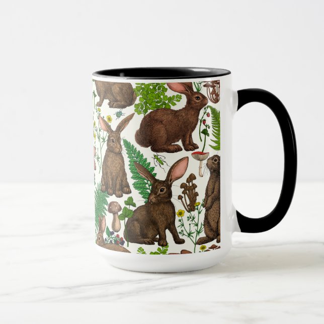 Mug Lapins et flore boisée 4 (Droite)
