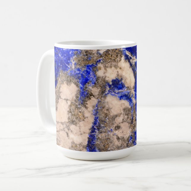 Mug Lapis Abstrait Lazuli Granite Bleu (Devant gauche)