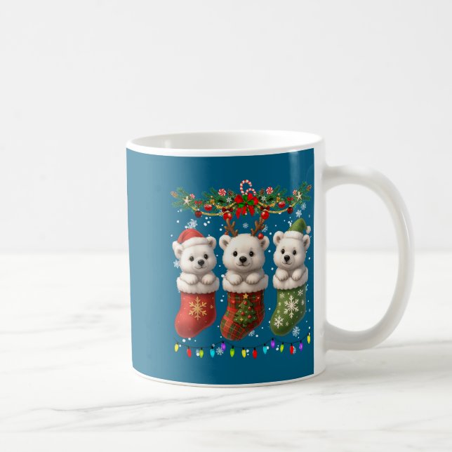 Mug Lar Bear In Christmas Socks Lights Lar Bear Xmas  (Droite)