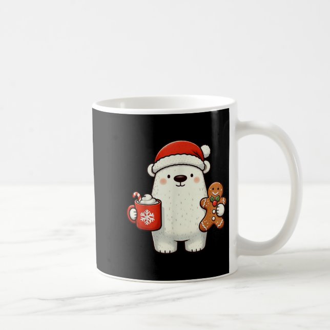 Mug Lar Bear Santa Hat Christmas Holiday Xmas Coffee C (Droite)