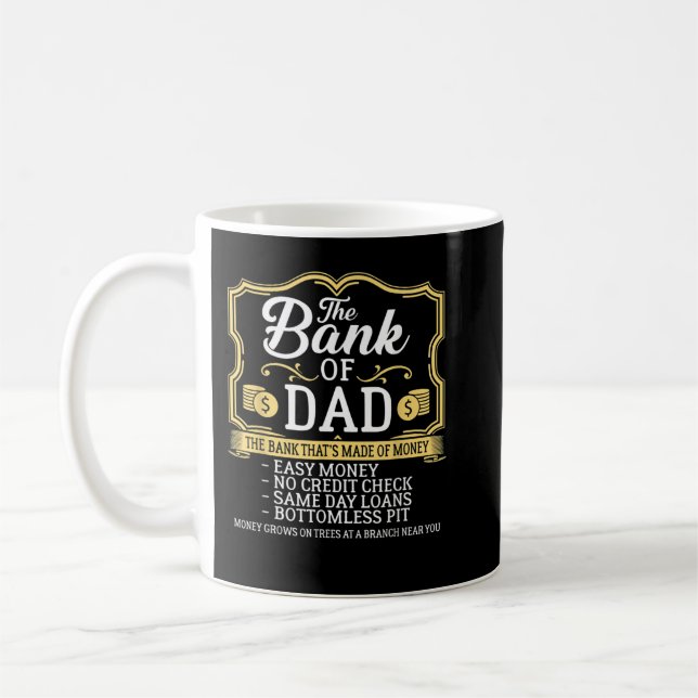 Mug L'Argent De La Banque Du Papa Augmente Sur La Fête (Gauche)