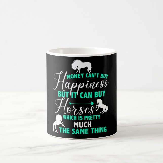 Mug L'argent peut acheter Cheval Mint Green (Centre)