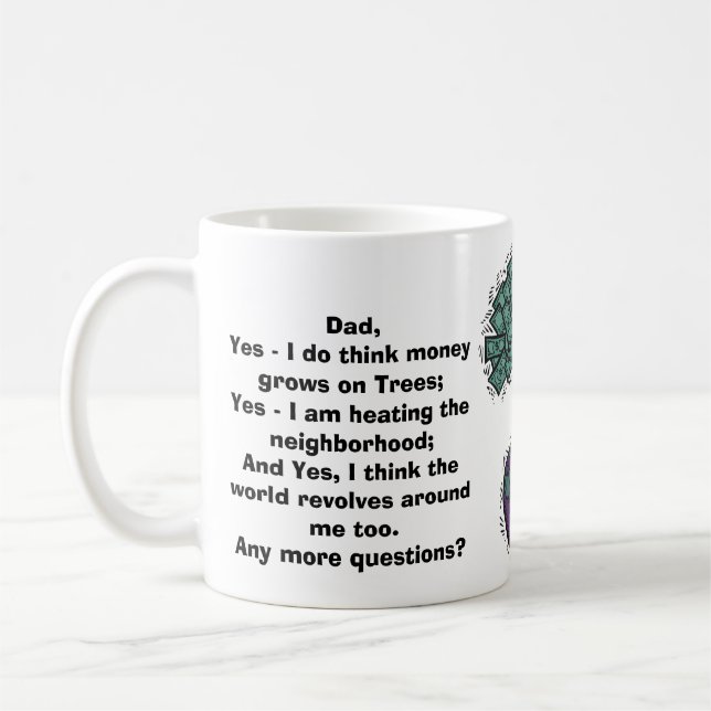 Mug L'argent se développe sur des arbres (Gauche)