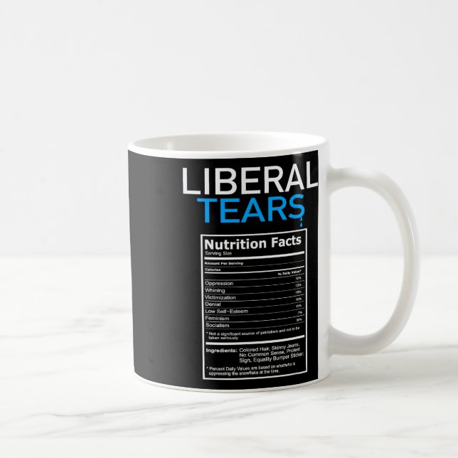 Mug Larmes cadeau républicain anti-libéral pro-Trump (Droite)