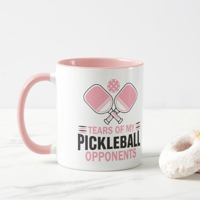 Mug Larmes de mes adversaires de Pickleball (Avec donut)