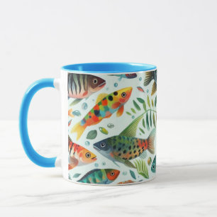 Mug L'art coloré du poisson sous-marin