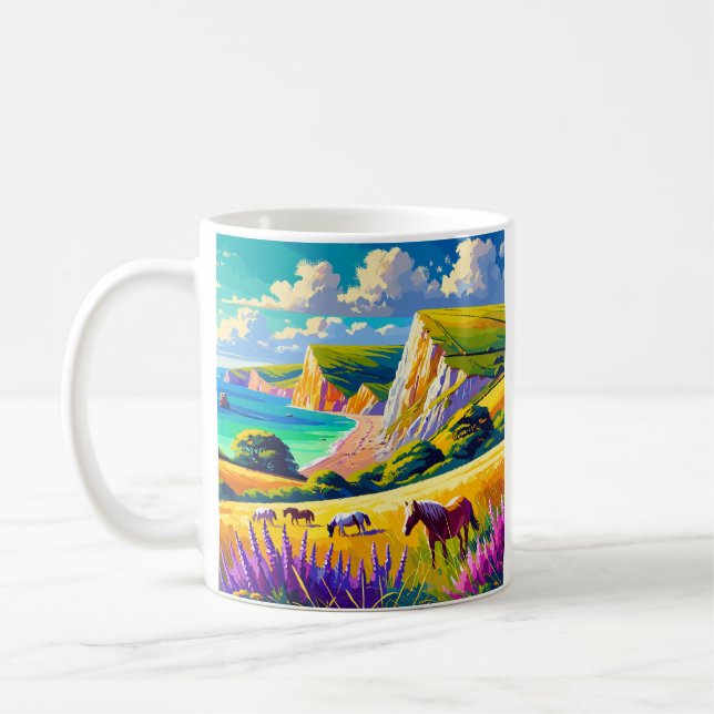 Mug l'art de l'affiche de la côte du Jurassique (Gauche)