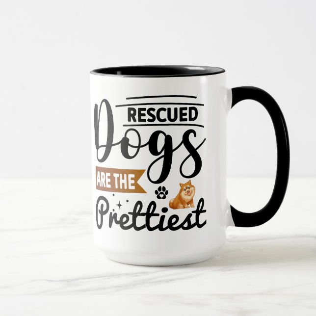 Mug L'art du chien positif | Devis motivationnel (Droite)