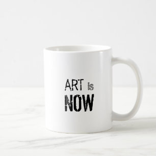 Mug L'art est maintenant une phrase en béton noir