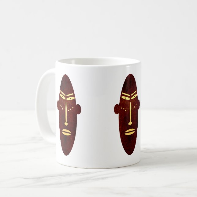 Mug L'art indigène moderne d'Afrique Abstraite (Devant gauche)
