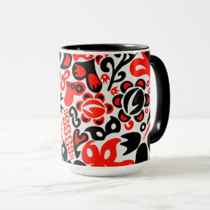 Mug L'art populaire ukrainien motif floral abstact
