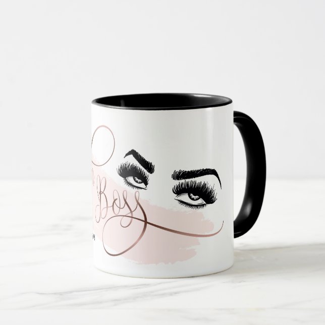 Mug Lash Boss maquillage Roll Eyes Lashes Rose Gold (Devant droit)