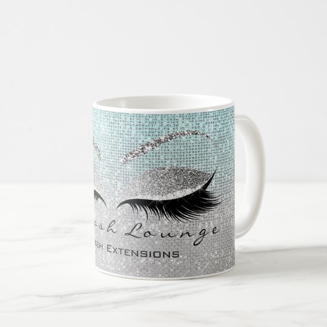 Mug Lashes Beauty Studio maquillage Artiste Blue Aqua (Devant droit)