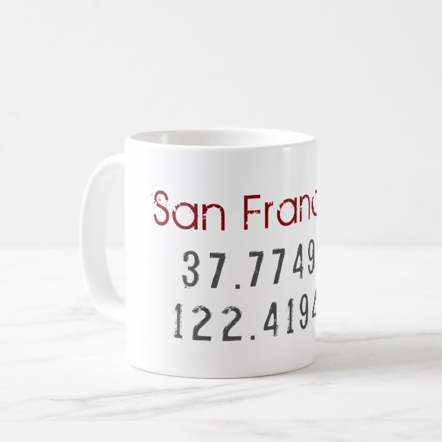 Mug Latitude de San Francisco (Devant gauche)