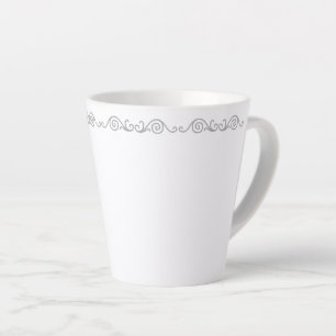 Mug Latte à Motifs en Argent
