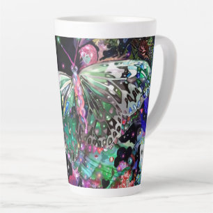 Mug latte au papillon Green Hope