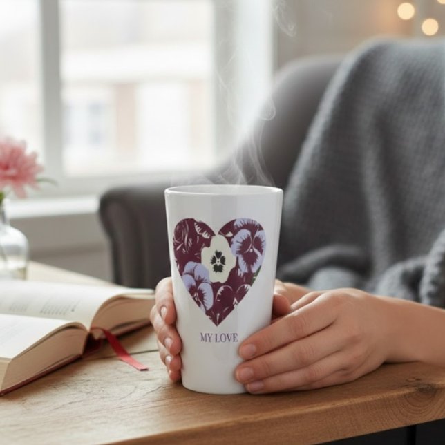 Mug Latte Cœur de Violettes Edition  "MY LOVE" Milchtasse (Von Creator hochgeladen)