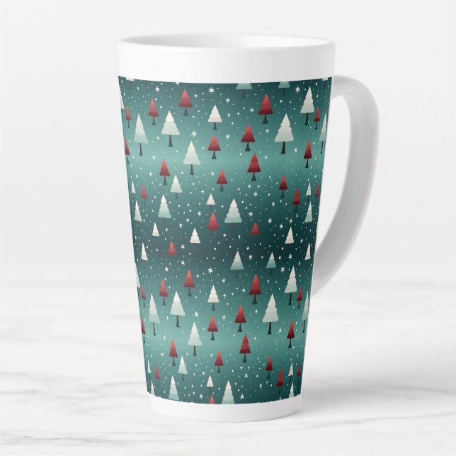 Mug latte de l'arbre de Noël (Angle droit)