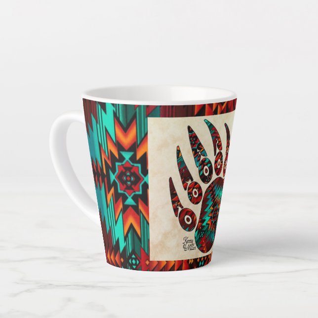Mug latte de l'ours tribal (Angle gauche)