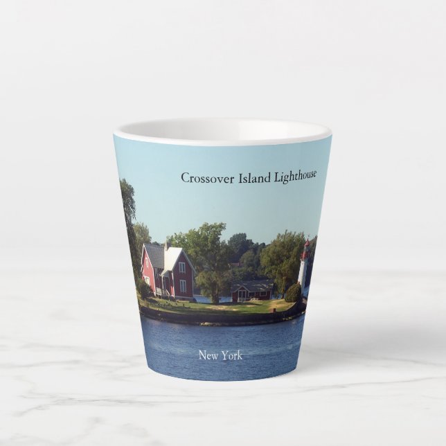 Mug latte du phare de Crossover Island (Devant)