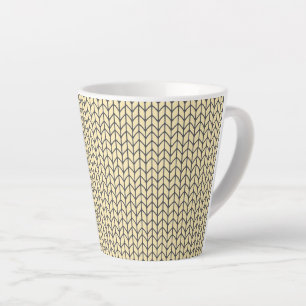 Mug Latte en tricot CREAM NOIR