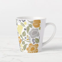 Mug latte floral