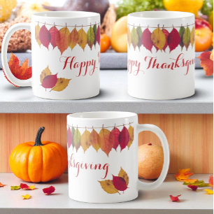 Mug L'automne coloré des fêtes de Thanksgiving quitte 