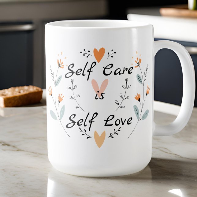 Mug L'autosoin est l'amour personnel : Embrassez-vous (Créateur téléchargé)