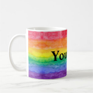 Mug Lavage d'arc-en-ciel avec le texte fait sur