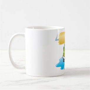 Mug Lavage de voiture de dessin animé vert heureux pet