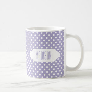 Mug Lavande cosmique/tasse pourpre de coutume de pois