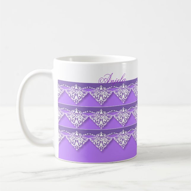 Mug Lavande et dentelle (Gauche)