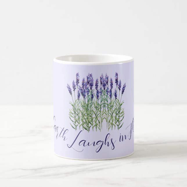 Mug Lavande, La Terre rit de fleurs (Centre)