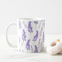 Lavande Pressée Fleurs Aquarelle