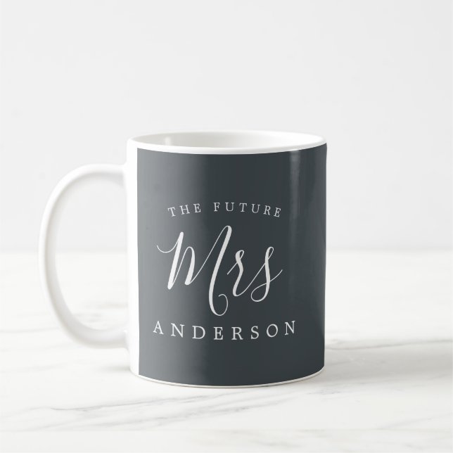 Mug L'avenir Mme Off-Black Cadeau Fiançailles (Gauche)