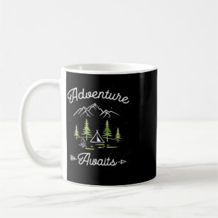Mug L'aventure Attend Camping Randonnée Voyage Extérie