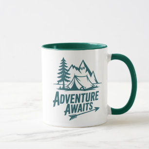 Mug L'aventure Attend Dehors Café de Camping